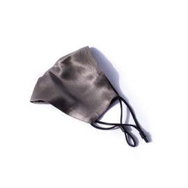 Habac Studio - 100% Premium Mulberry Silk Face Mask, Face Masks Washable UK, Reusable Face Mask, Silk Mask, Silk Face Covering, D GREY, 3 Layers of Silk Pocket Filter 3x FREE PM 2.5 Filters