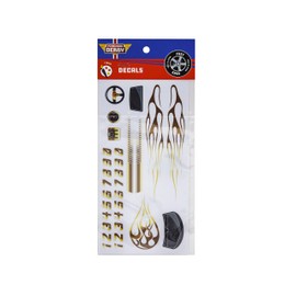 BSA Pinewood Derby Car Peel N' Stick Decal Sticker - Gold Flames Boy Scouts of America