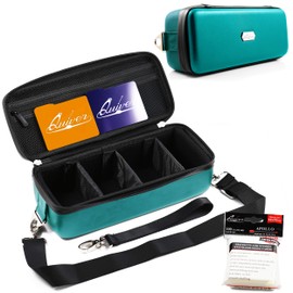 Quiver Time Turquoise Bolt Card Carry Case - Case Storage Box for Trading Cards with Hand and Shoulder Straps, Dividers & 100 Apollo Card Sleeves