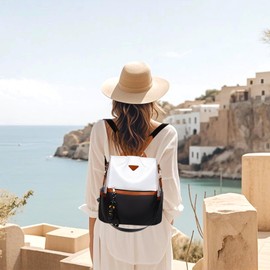 Leathario Backpack for Women, Nylon Small Backpack Purse, Anti-theft Fashion Women's Bag, Mini Travel Backpacks Ladies