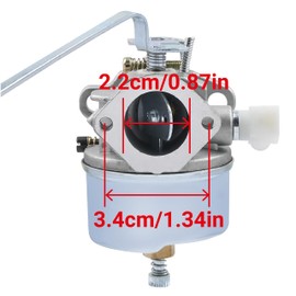 BenTsD Compatible with 631245 Carburetor with Spark Plug, Fuel Line Shut-off Valve for Tecumseh 631921 632284 631070A 631820 H25 H30 H35 Engine, Shredder, Shredder, Miller, Craftsman Generator