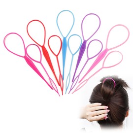 Ginhkok Curling Stick Hair Arrangement, Set of 10, 5 Colors, Set of 5 Arrangement Sticks, Hair Styling Tool, Multifunctional, 1 of Each Large and Small (Black, Pink, Red, Purple, Blue) Hair Styling