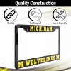 EliteAuto3K Michigan Wolverines License Plate Frame Cover – Black &
