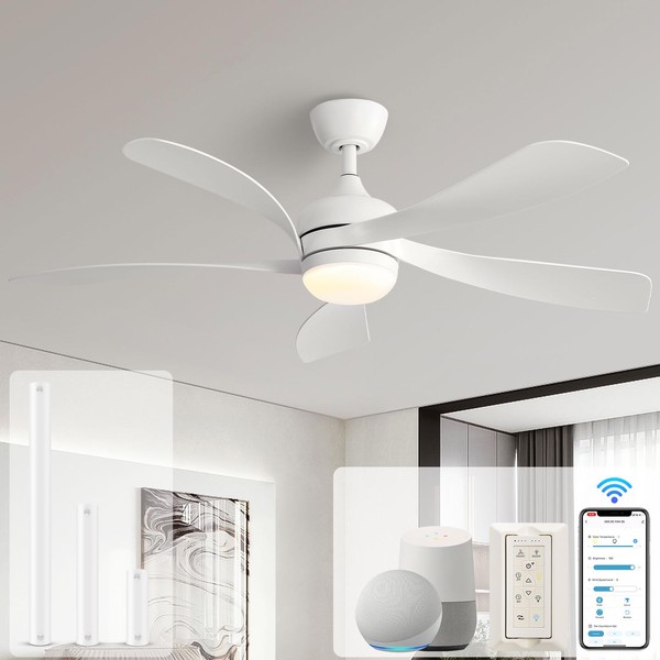 Sofucor 52" Smart Ceiling Fan, Indoor/Outdoor Ceiling Fans with Lights