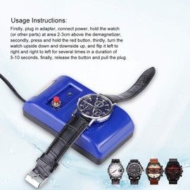 plplaaoo 4.3x2.4x1.2in Watch Demagnetizer Tool,Blue Demagnetize Tool,Professional Mechanical Watch Demagnetizer,Watch Repair Tools,Compact & Demagnetizing Tool for Watch Repair Enthusiasts