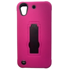 For HTC Premium Protective Case with Kickstand For HTC Desire 530 - Hot Pink/Black