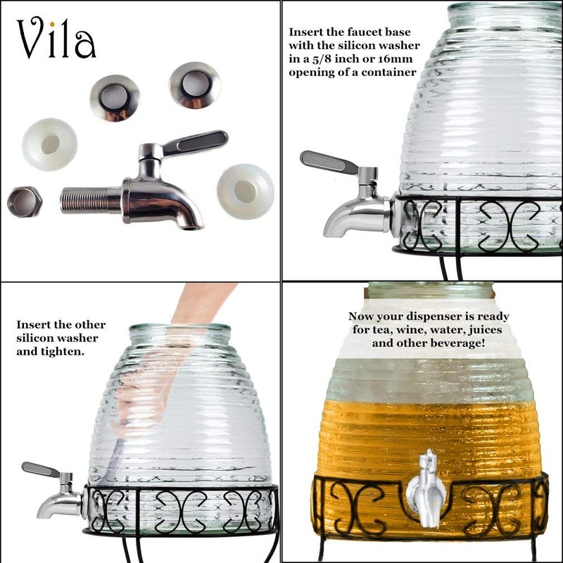 Vila Replacement Spigot for Beverage & Water Dispenser, Stainless Steel