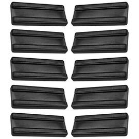 cyclingcolors Furniture Feet Rectangular Furniture Gliders Plastic Floor Spacer 39 x 16 mm Black Pack of 10