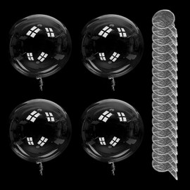 Xdealcozyxc 22 Pcs Bobo Balloons, 24 Inch Large Clear Bubble Balloons for Shoot Party Wedding Anniversary Decora