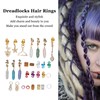129pcs Dreadlocks Hair Rings Alloy Exquisite Shapes Hair Braiding Cuffs