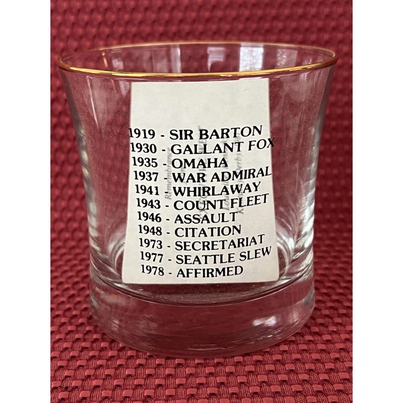 Kentucky Derby Triple Crown 1935 Omaha Souvenir Cocktail Glass Set