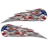 Weston Ink Twin Flame Motorcycle Tank Decal with American Flag