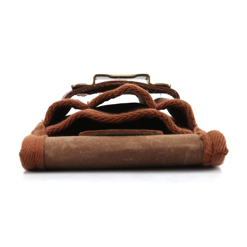 TOURBON Wax Canvas and Leather Tool Belt Holster with Tape