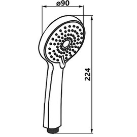 Matte Black Shower Head Multifunction Universal Bathroom Handle Replacement