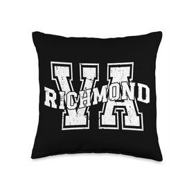 Richmond State Virginia VA Vintage College Athletic Sports Throw Pillow