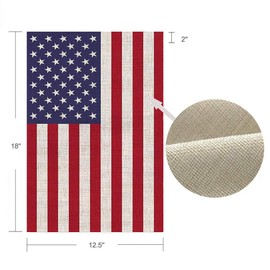 American Garden Flag USA Independent Day 4th of July Celebrate Burlap Double Sided Outdoor Yard Decorations 12.5 x 18 Inch