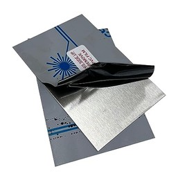 Grade 304 Stainless Steel Sheet Metal w/ #4 Brushed Finish, 4" x 6", 2pcs (4" x 6", 16 ga.)