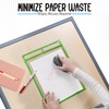 Essex Wares - 6 Pack, Green, Dry Erase Pocket Document