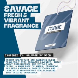 FORGE Car Air Fresheners for Men - Luxury Perfume Triple Pack (Savage, One Billion, Ventus) - Long-Lasting Scents & Odour Eliminators - Premium Hanging Auto Deodoriser for Fresh Smell - UK Aroma Essentials