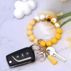 BAOSIWA Silicone Beaded Keychain Wristlet Key Ring Bracelet Cute Sunflower