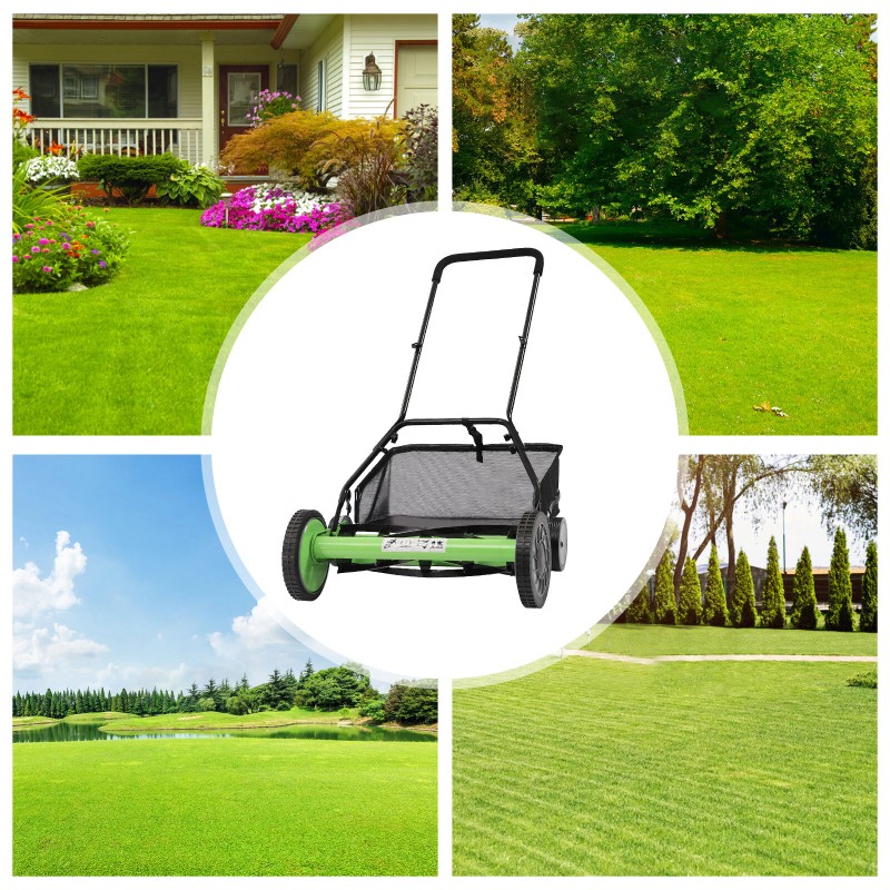 SENDERPICK 20" Lawn Mower Grass Cutter Machine with Collection BoxPush