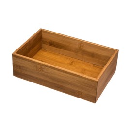Natural Bamboo Cutlery Holder - Kitchen Drawer Organiser - Durable, Eco-Friendly (23 x 15 x 7cm)