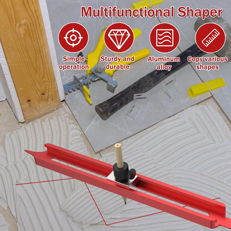 Tzdxfgl Contour Gauge Scribe Tool, Precise Profile Scribing Ruler with
