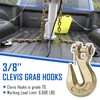 SPARKWHIZ 3/8" Clevis Grab Hooks, Tow Hook Grade 70 Forged