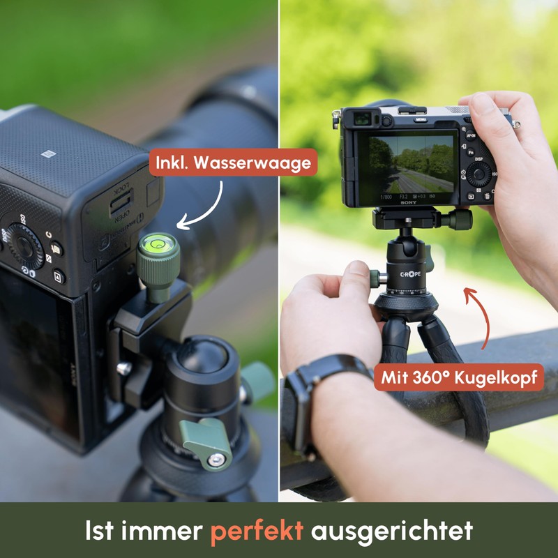 C-Rope Creatorpod Flexible Camera Tripod with 360 Degree Ball Head,