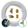Metpure Ice Maker Fridge Install Kit – Stop Tee-Valve-3/8" Fittings,