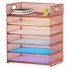 Marbrasse 6 Tier Paper Organizer Letter Tray - Mesh Desk