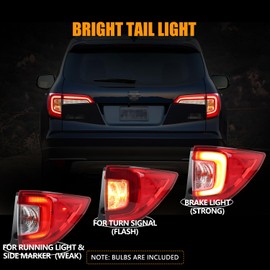 OLDANI Outer Tail Light Assembly for 2019-2022 Hon-da Pilot, Rear Light Brake Lamp Right Passenger SideTaillights (with Bulbs), 33500TG7A11 HO2805120, 1 PC