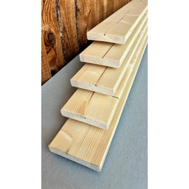 Fichte Brett 95 x 18 mm / 9,5 x 1,8 cm 4 - fach gehobelt 0,1 bis 4 m Sichtschutz Möbelholz 30 cm lang (4 Stück)