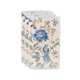 Pip Studio Secret Garden Guest Towels 30 x 50 cm White / Blue Set of 3