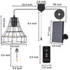 YUMAMEI Solar Pendant Lights, Solar Powered Shed Light with Pull