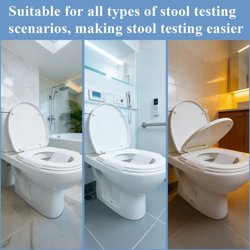 50 Pcs Flushable Stool Sample Collection Sheet with Containers Stool