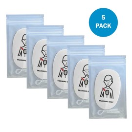WNL Products AED Trainer Pads - 5 Pack Replacement Practi-Trainer Pads XFTAP Compatible with WL120ES10 and WL220ES0 Practi-Trainers (Child Pads)