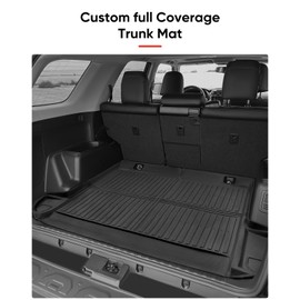 Trunk Mat Cargo Liner for Toyota 4Runner 2010-2025(Fit 5-Seat No 3rd Row Seat/Sliding Cargo Deck), Car Accessories for 5th Gen 4 Runner 2010-2025 SR5/Trail/Limited/Sport/TRD, All Weather Floor Mats