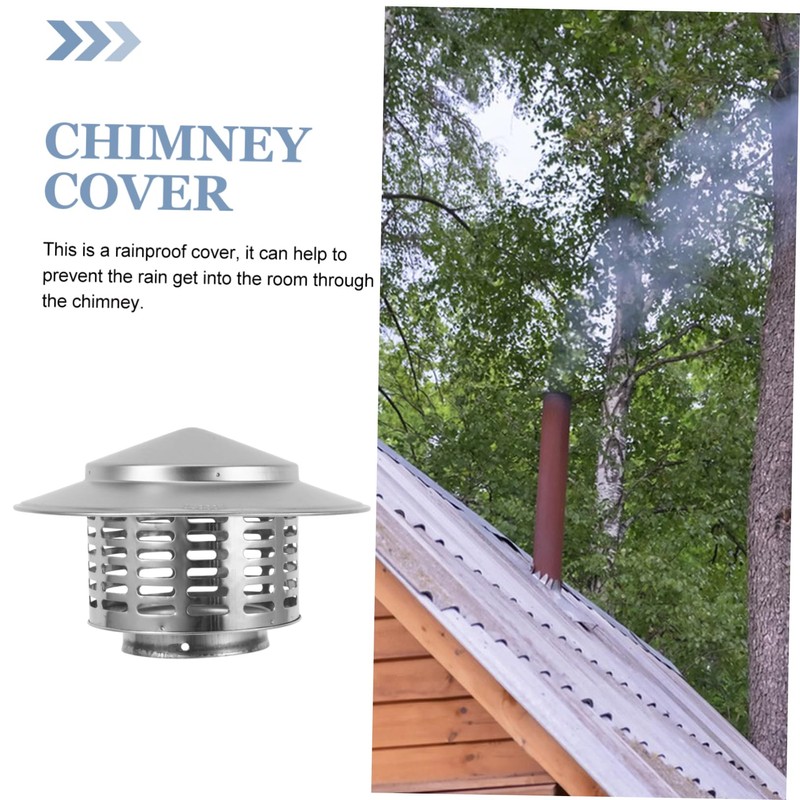Mipcase Heavy Duty Stainless Steel Chimney Rainproof Roof Vent Cover