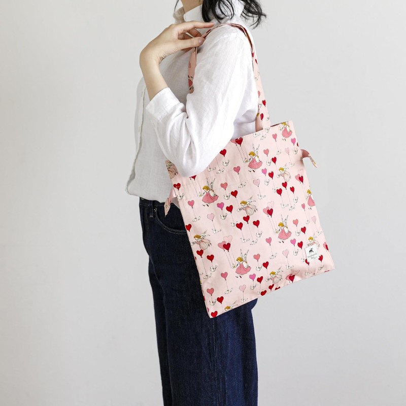Kurahashi Rei Drawstring Tote Bag, Heart SKRF830
