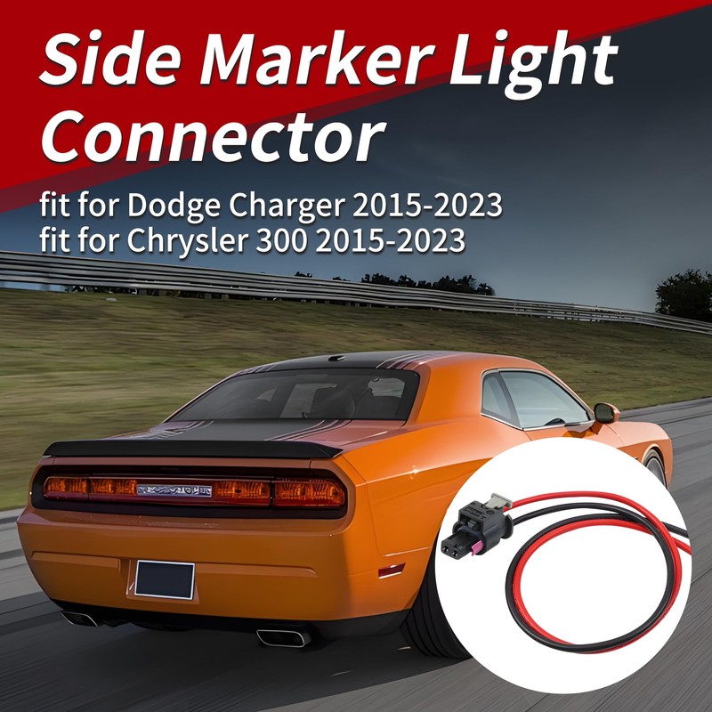 2Pack Side Marker Light Plug,Connector Pigtail Wire Harness Fit for