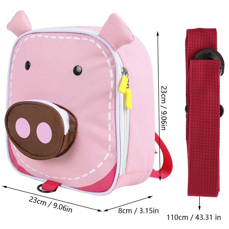 Cartoon Animal Anti lost Backpack Schoolbag with Walking Safety Harness