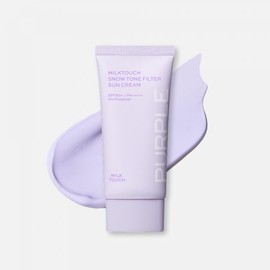 Milk Touch Sun Cream Snow Tone Filter Tone Up Glow Makeup 02 Aurora Purple 1ea / 밀크터치 선크림 스노우 톤 필터 톤업 광채 메이크업 02 오로라 퍼플 1개