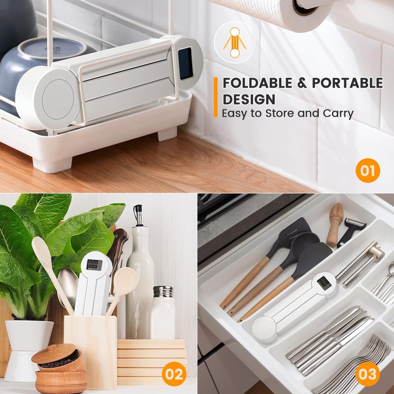 Folding Food Scale,Digital Kitchen Scale,Highly Accurate Compact Small Scale with