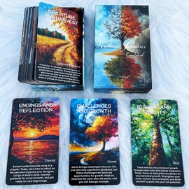 GZXINKE Nature and Seasons Oracle Deck, Spiritual Oracle Cards for Beginners, 54 Cards for Intuition, Healing, and Personal Growth, Animal Symbols, Seasonal Shifts