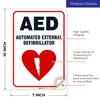 AED Sign, Automated External Defibrillator Sign, 10x7 Inches, 4 Mil