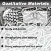 200PCS 2.36'' Spring Snap Hook, M6 1/4Inch Galvanized Silver Steel