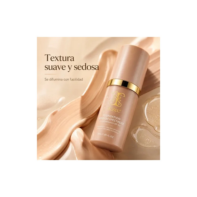 Base Maquillaje Sérum Spf 50 Hidratante Cobertura Natural