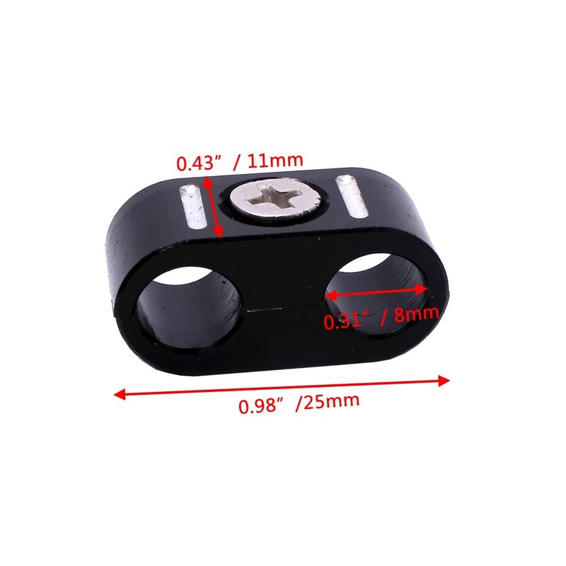 H-Ruo Motorcycle Brake Throttle Cable Clamp Wire Line Holder Organizer
