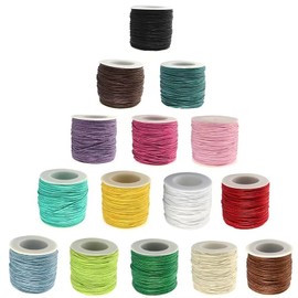 Hilo de algodón encerado de 100 yardas, 1 mm, con revestimiento de cera, cuerda para collares, pulseras, joyería trenzada, costura, jarrón de macramé
